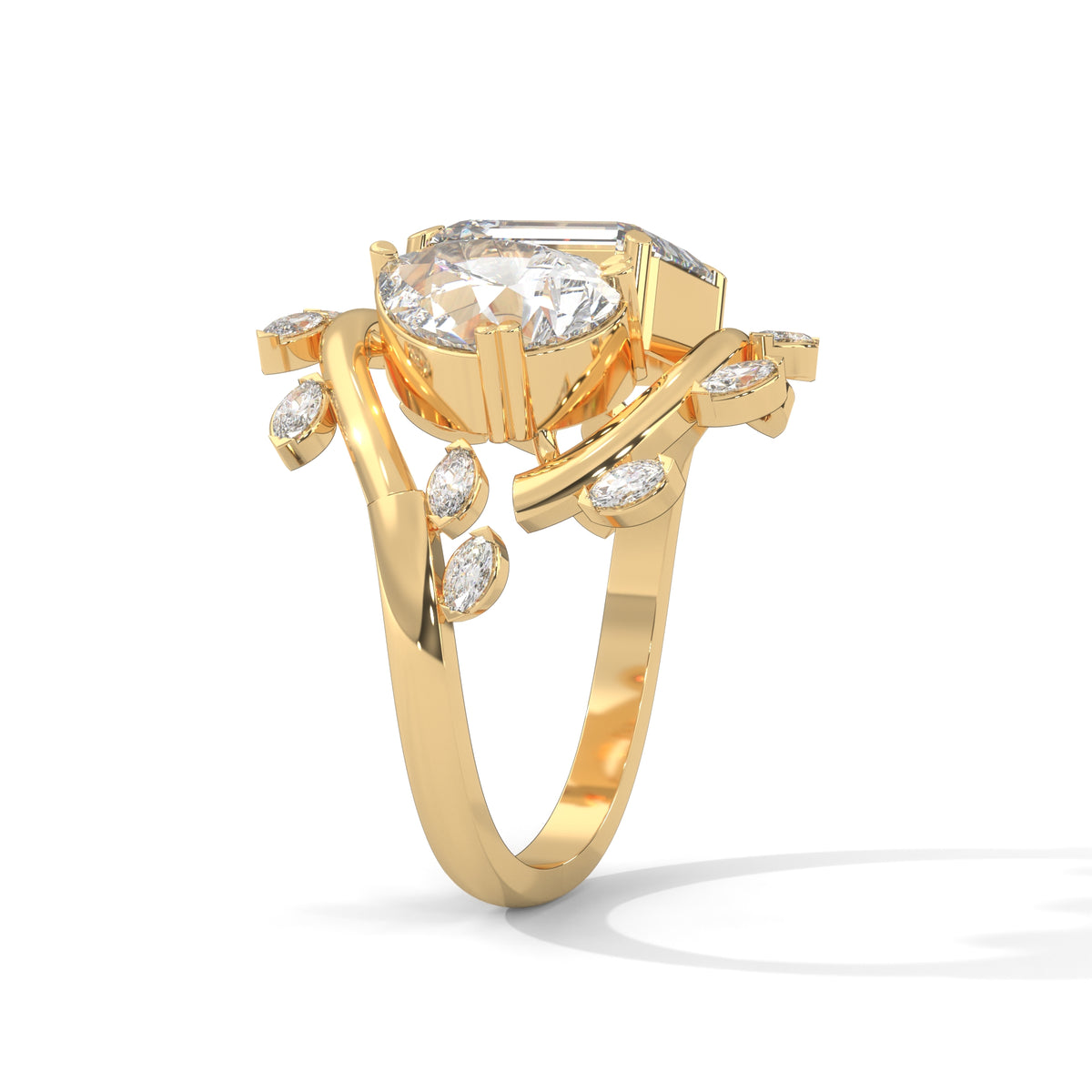 Celestial Bloom Toi et Moi Ring
