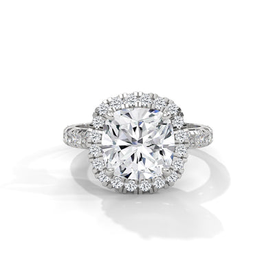 Celestial Cushion Halo Ring — IGI Certified Diamond Jewellery | My Carat India