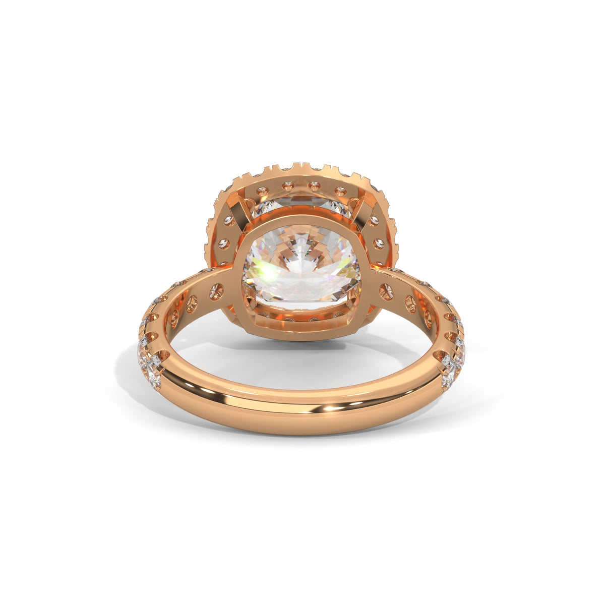 Celestial Cushion Halo Ring