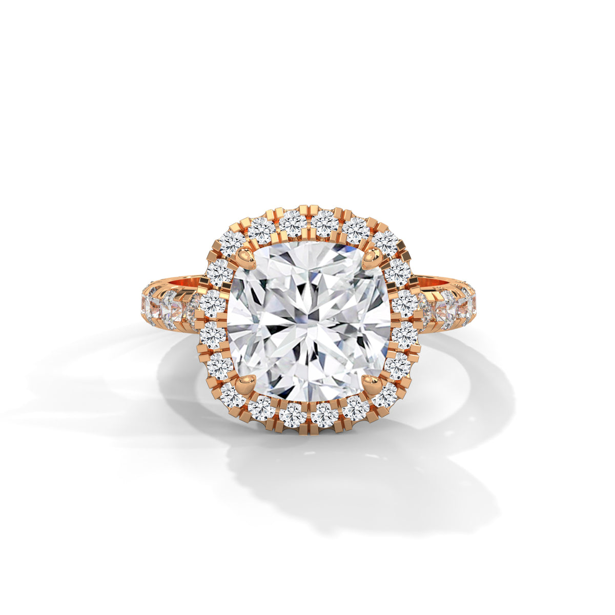 Celestial Cushion Halo Ring