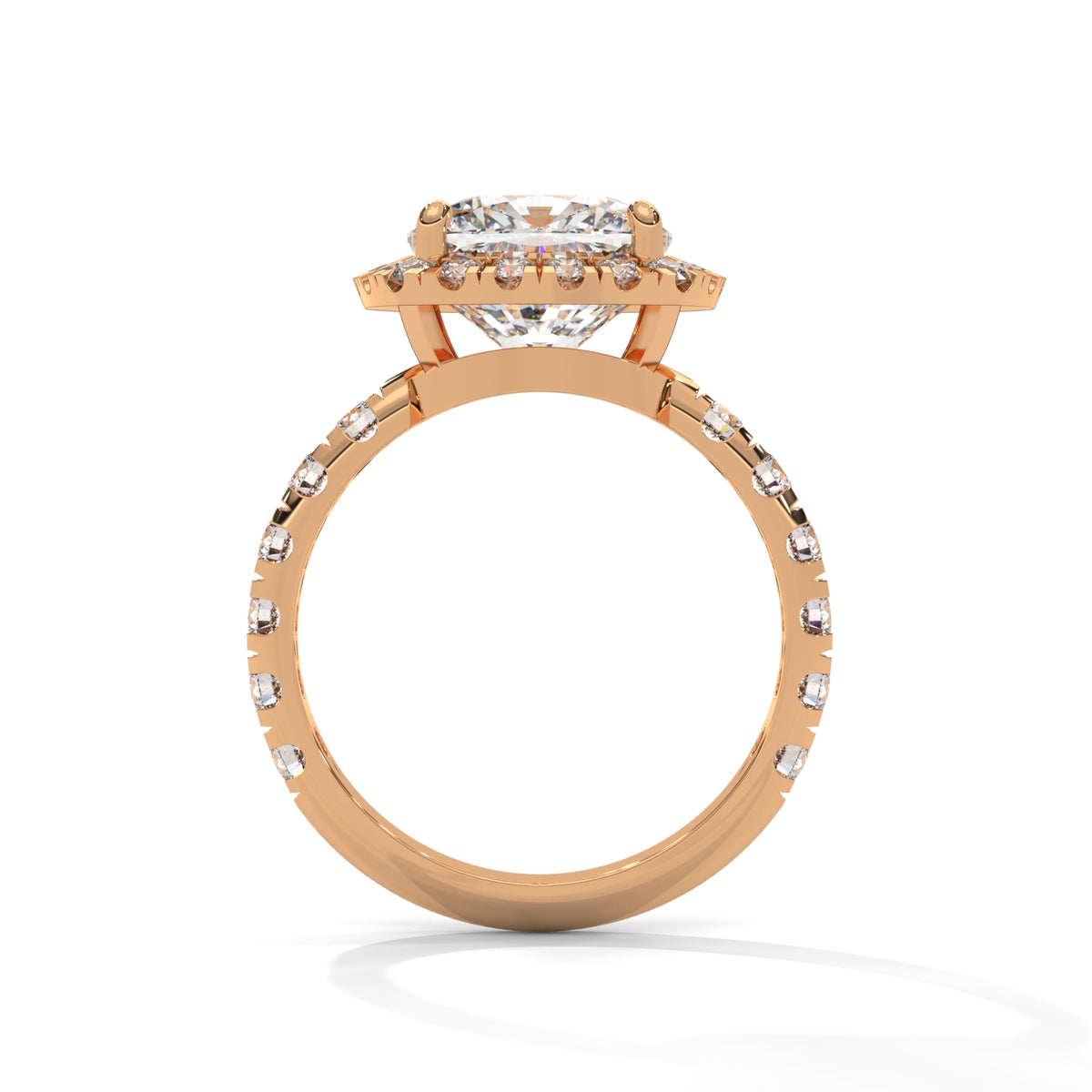 Celestial Cushion Halo Ring