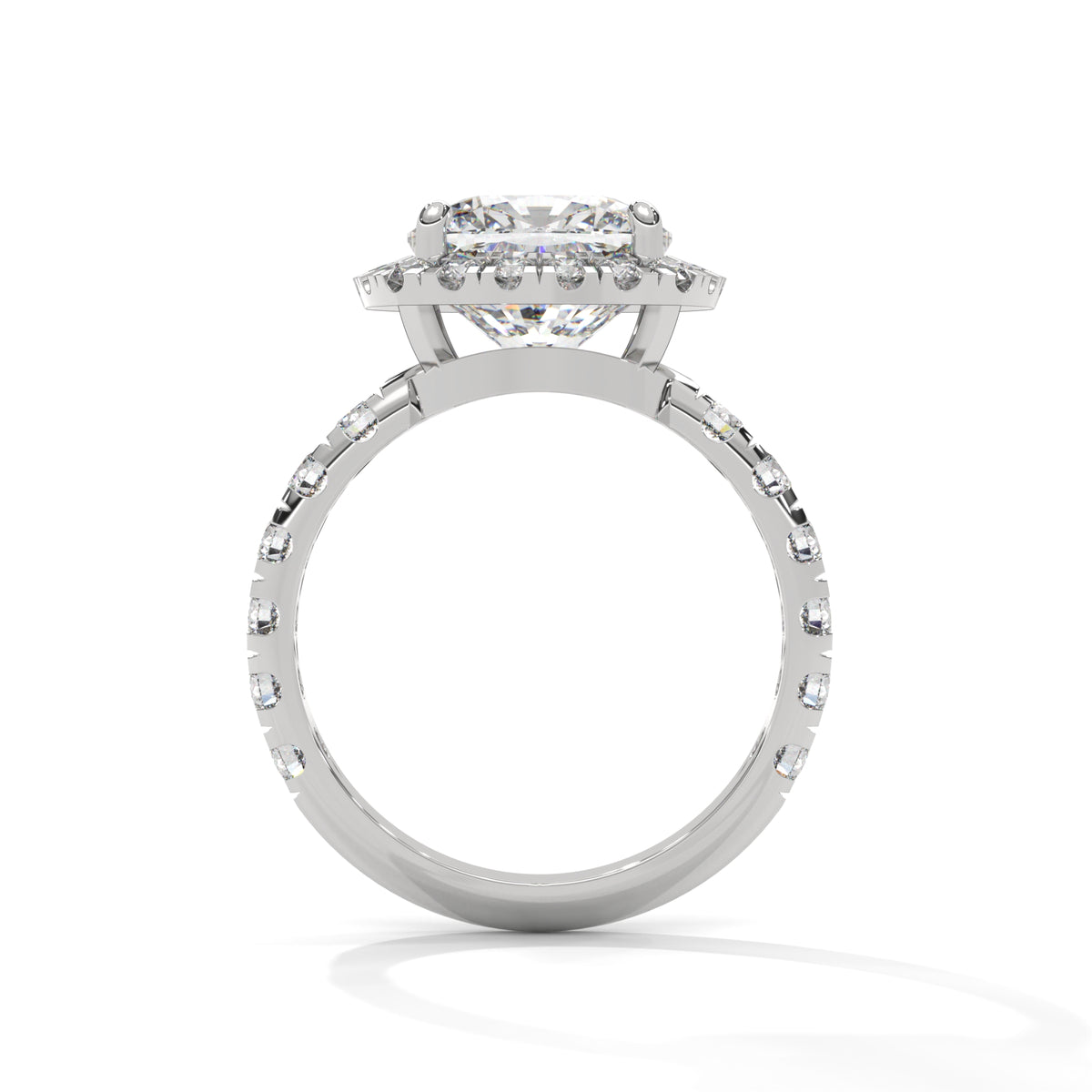 Celestial Cushion Halo Ring