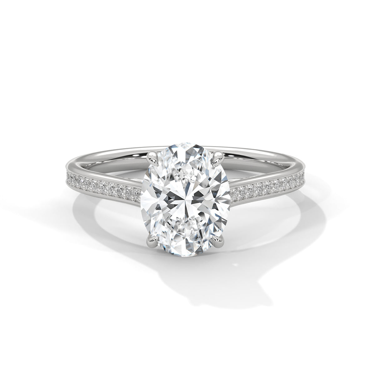 Oval Glow Solitaire Ring