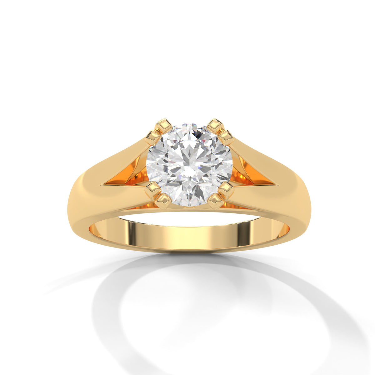 Sovereign Split Solitaire Ring
