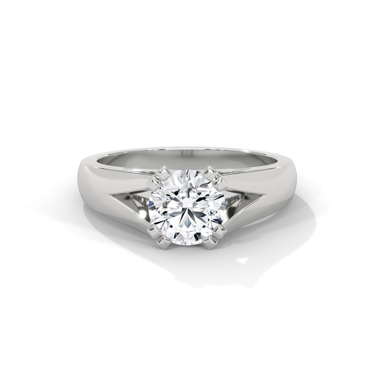 Sovereign Split Solitaire Ring