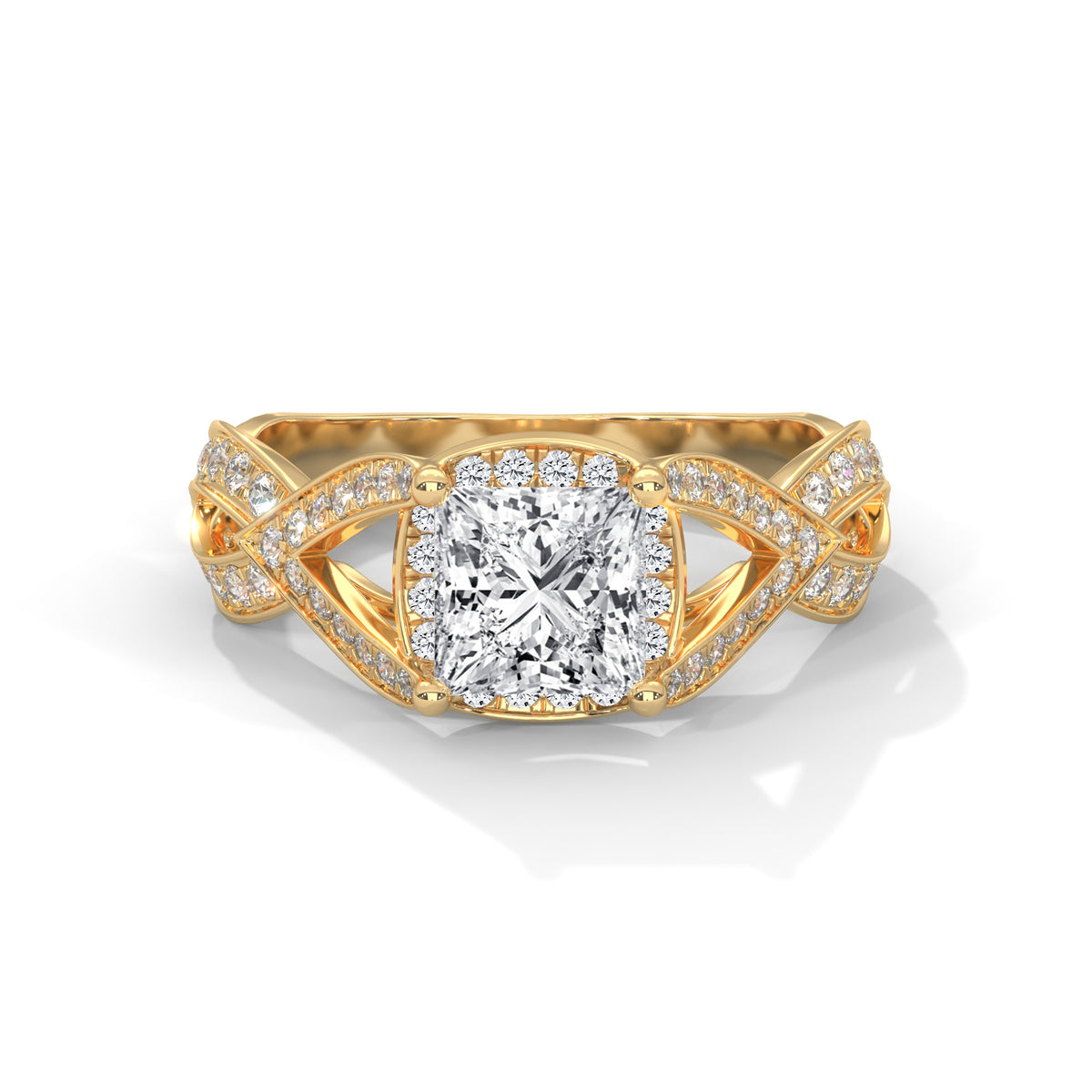 Twisted Infinity Solitaire Ring