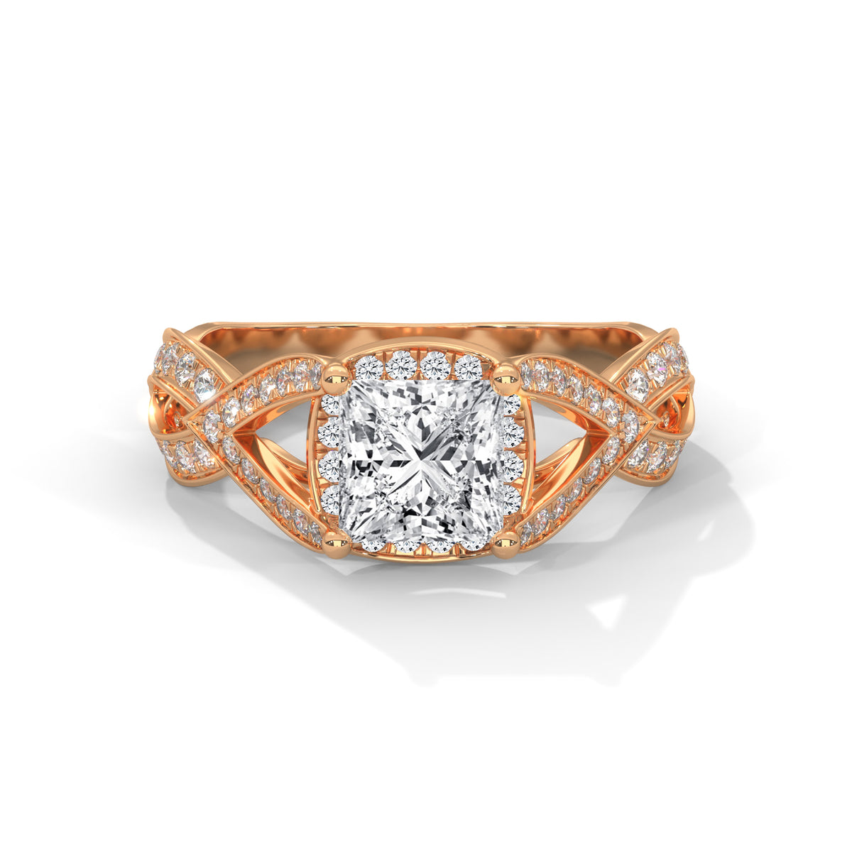 Twisted Infinity Solitaire Ring
