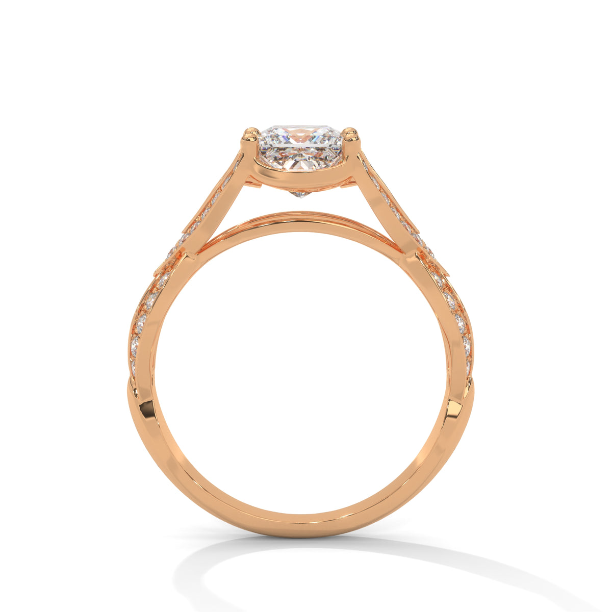 Twisted Infinity Solitaire Ring
