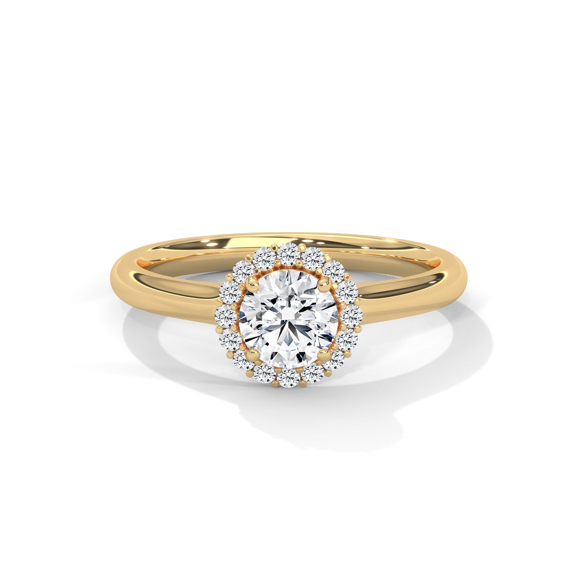 Celestial Halo Solitaire Ring