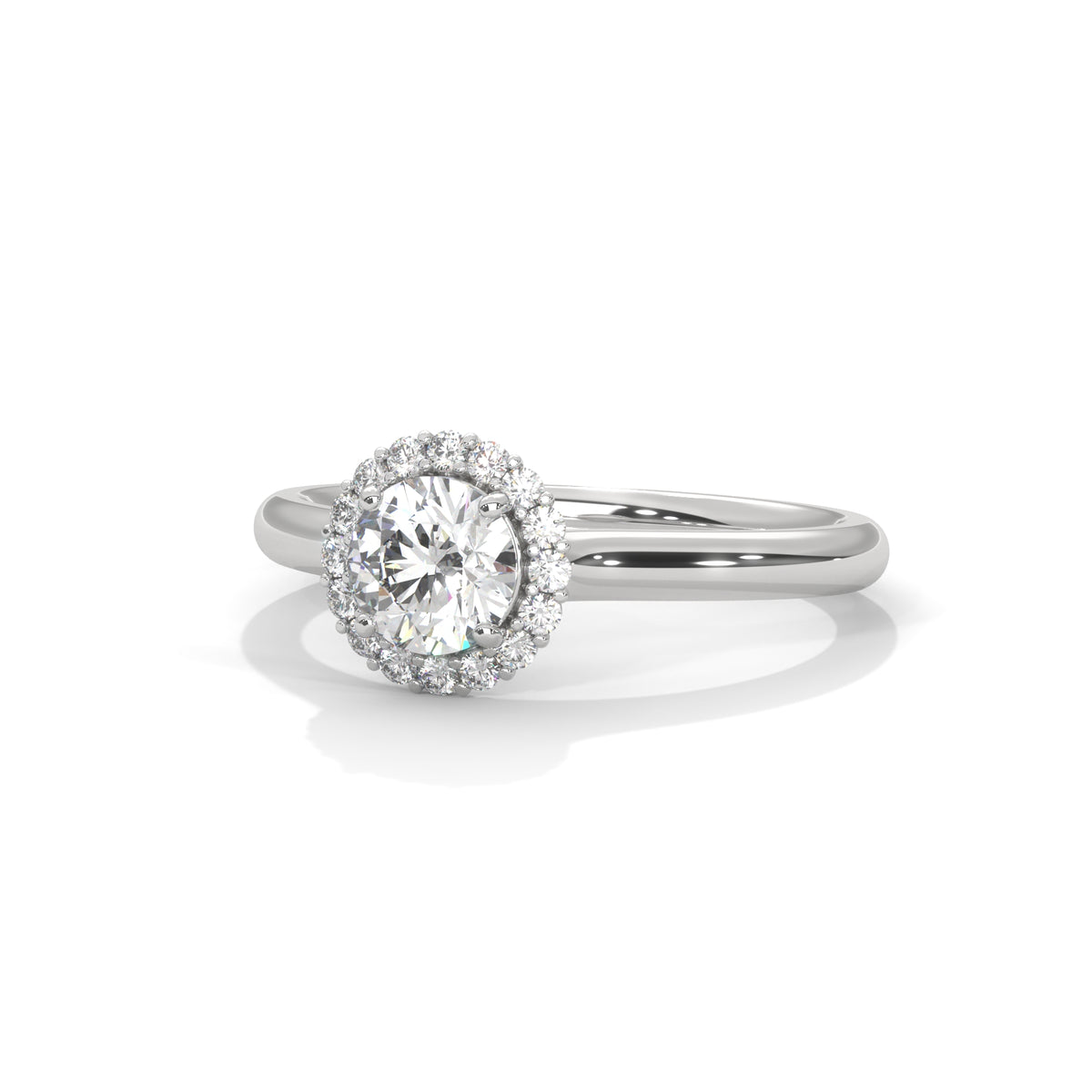 Celestial Halo Solitaire Ring