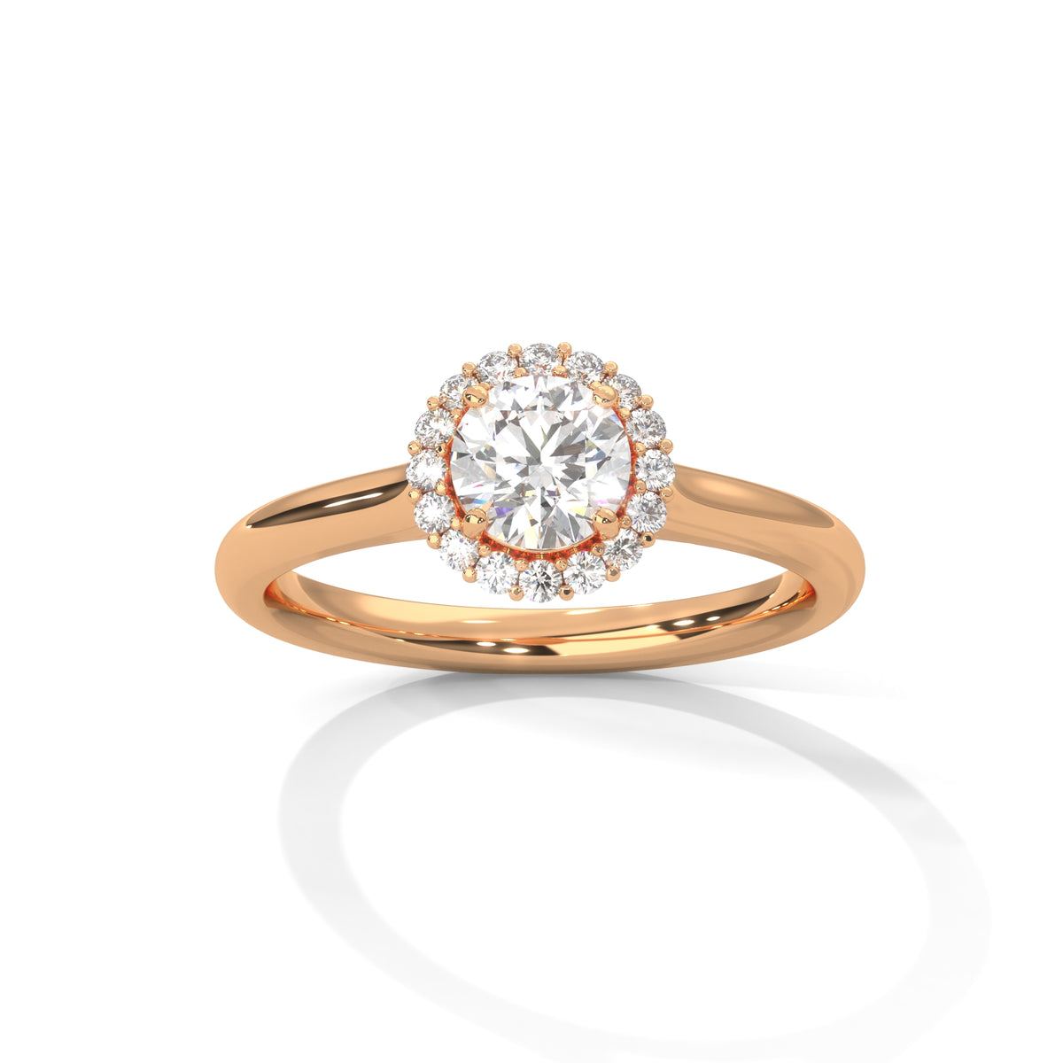 Celestial Halo Solitaire Ring
