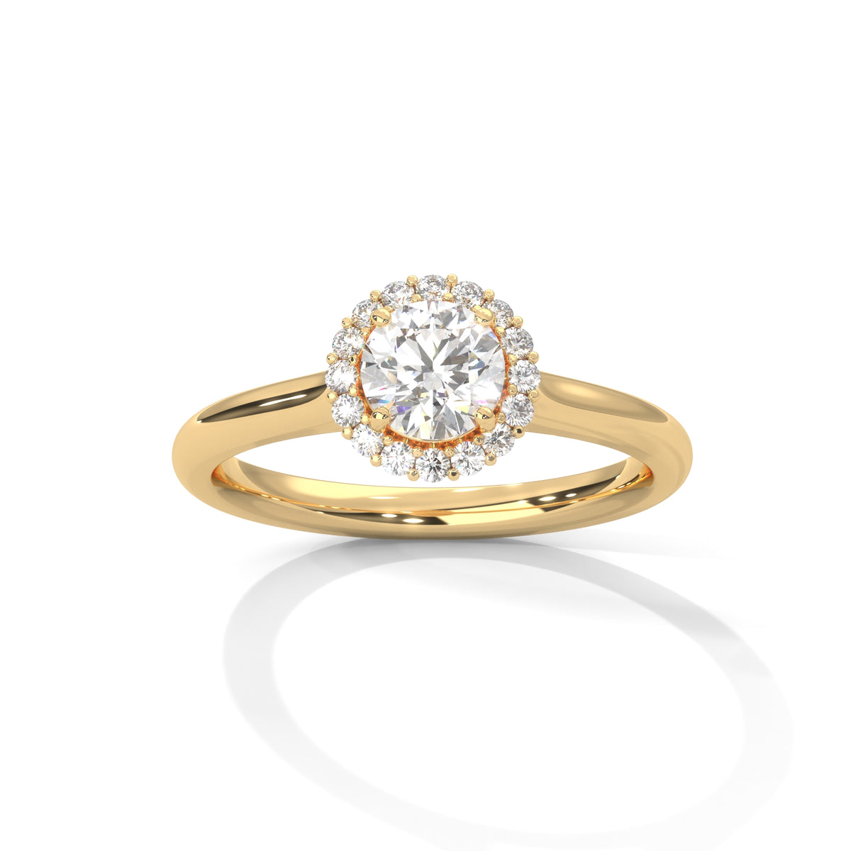 Celestial Halo Solitaire Ring