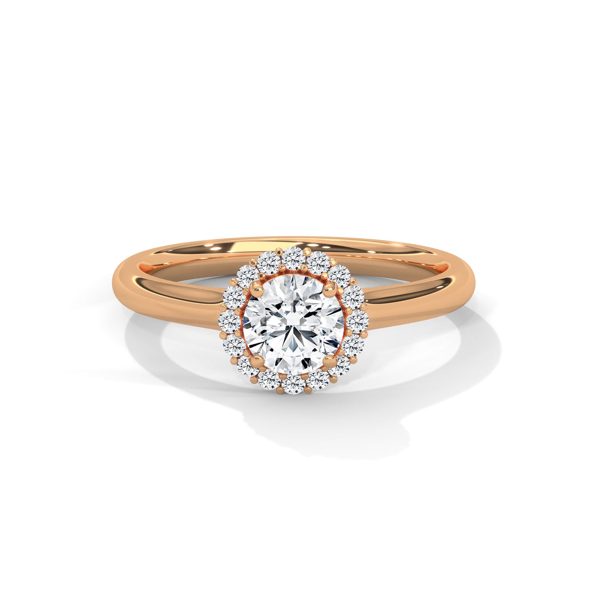 Celestial Halo Solitaire Ring