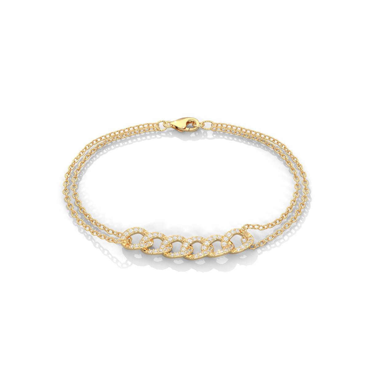 Linked Orbit Diamond Bracelet