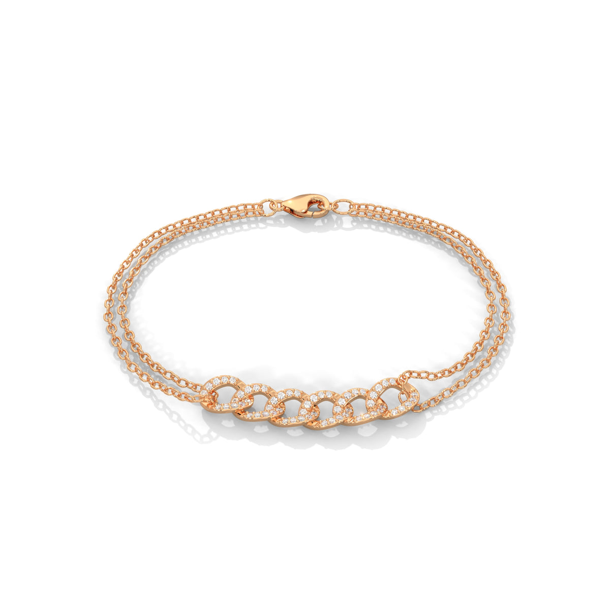 Linked Orbit Diamond Bracelet