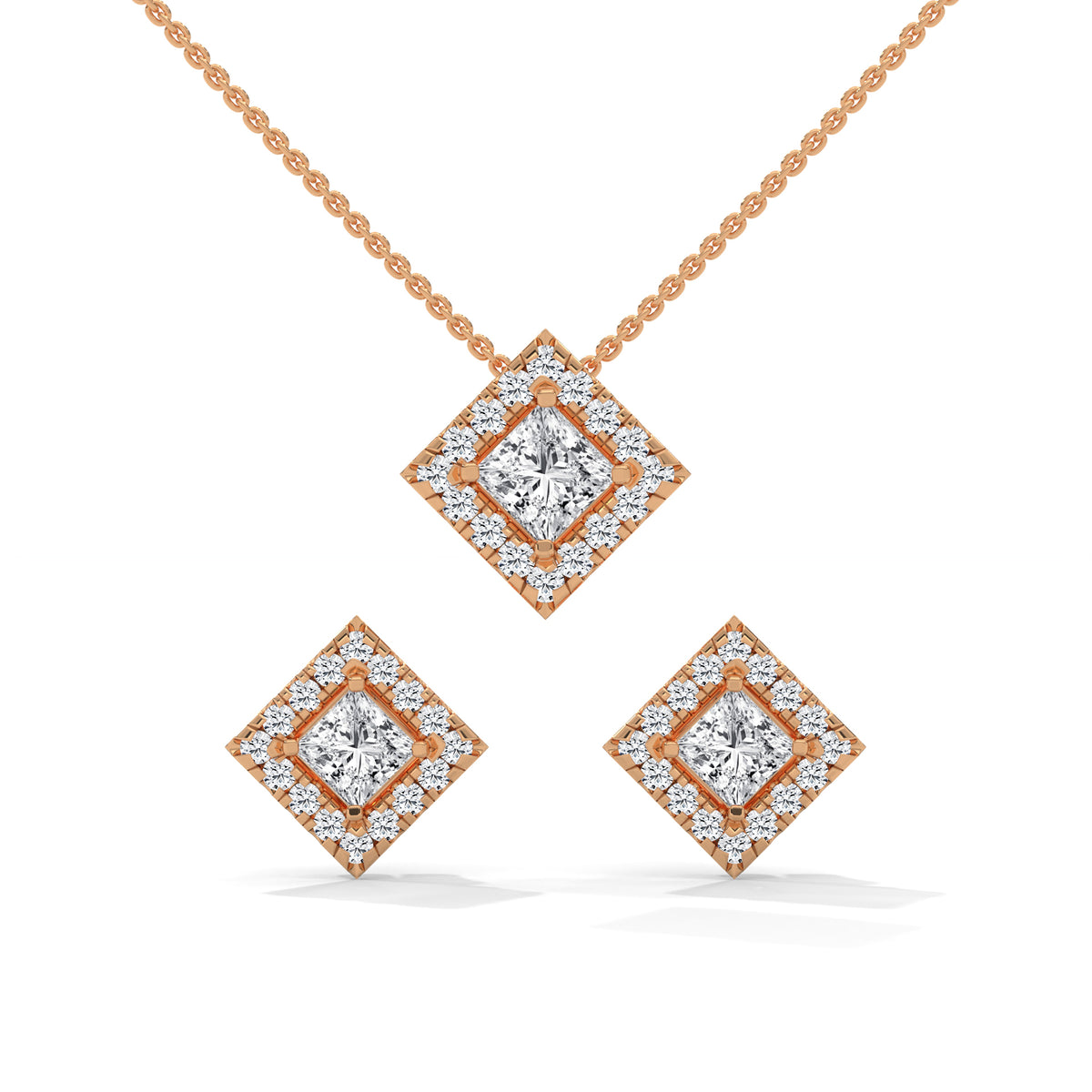 Royal Prism Halo Pendant Set