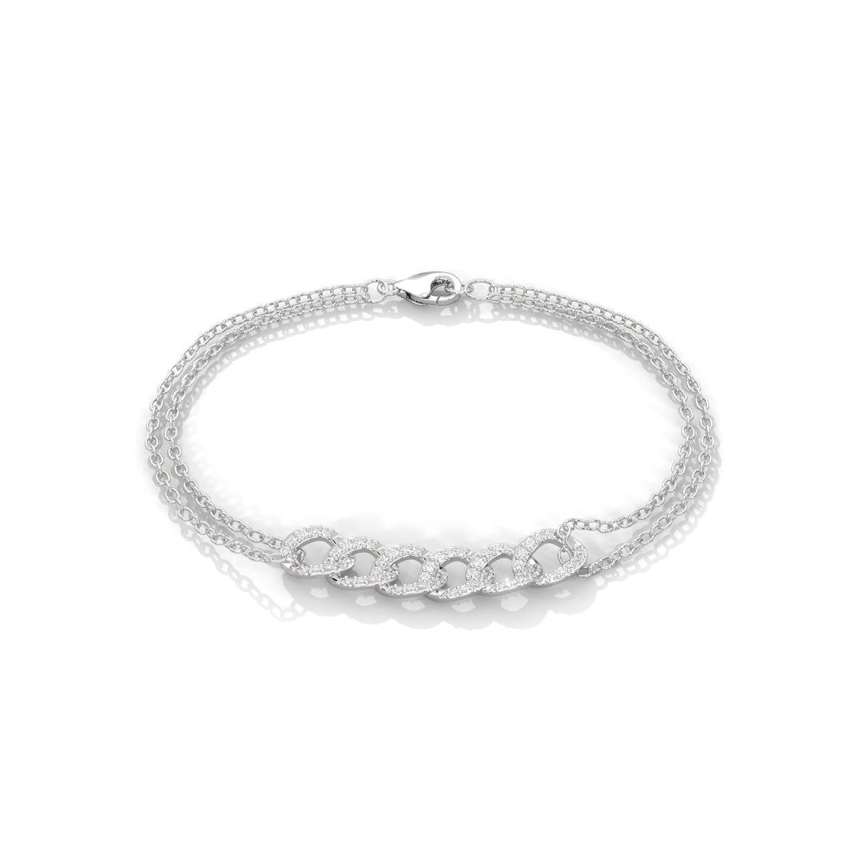Linked Orbit Diamond Bracelet