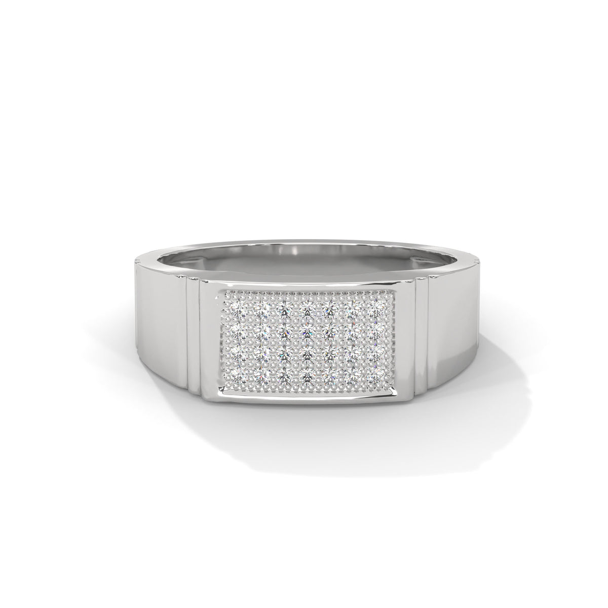 Grid Mosaic Statement Ring