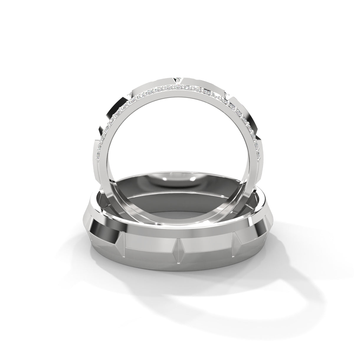 Geometric Gleam Eternity Ring