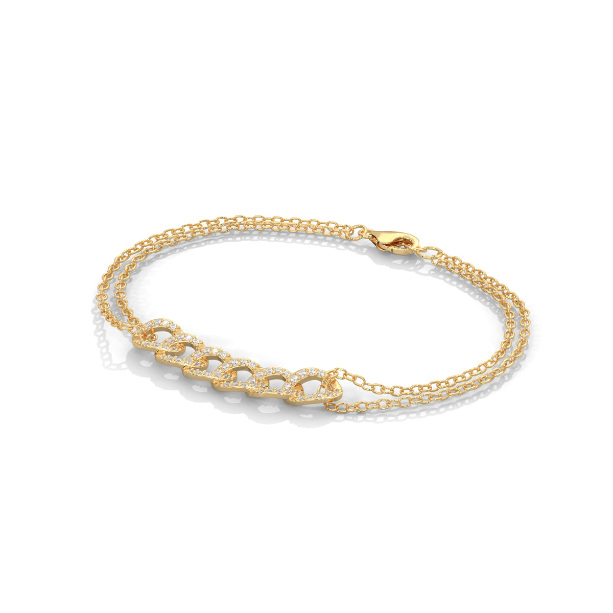 Linked Orbit Diamond Bracelet
