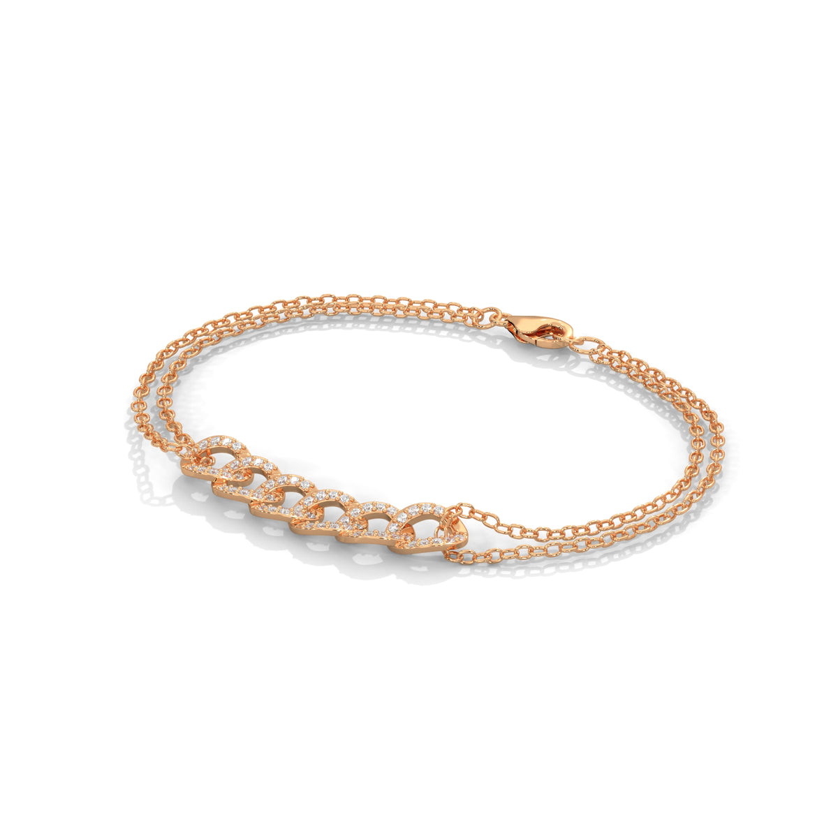 Linked Orbit Diamond Bracelet