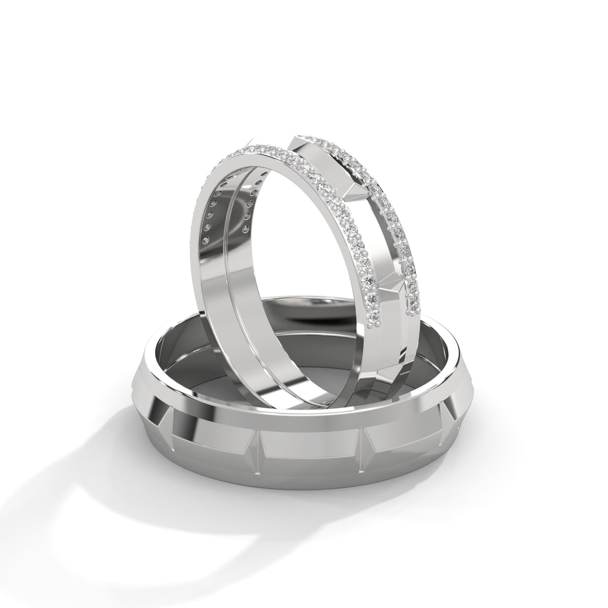 Geometric Gleam Eternity Ring