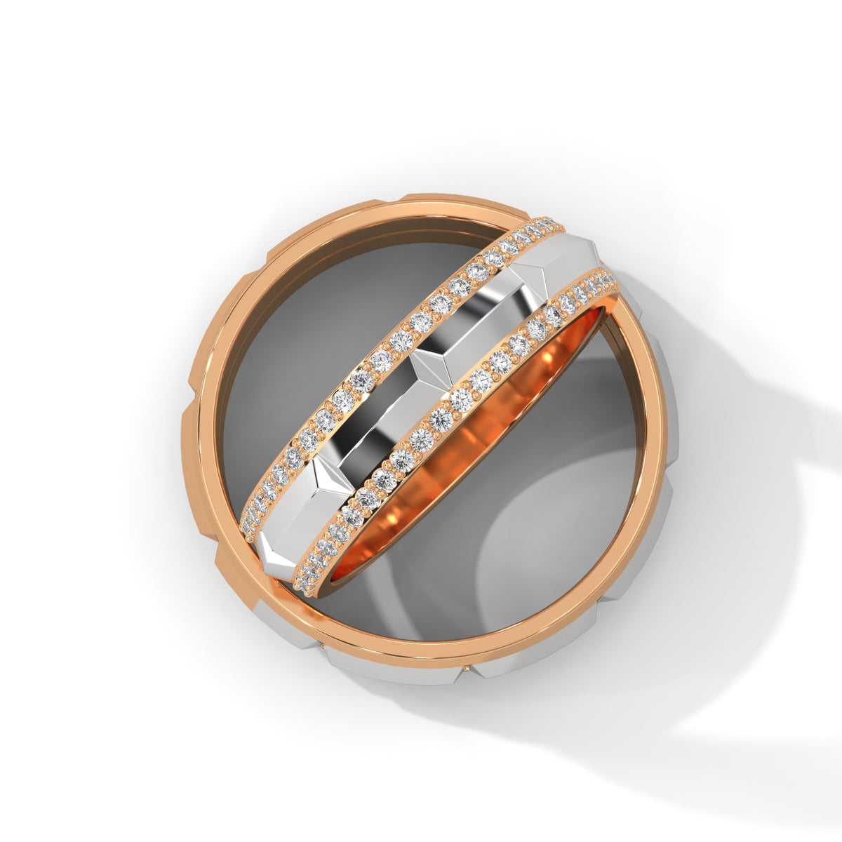 Geometric Gleam Eternity Ring