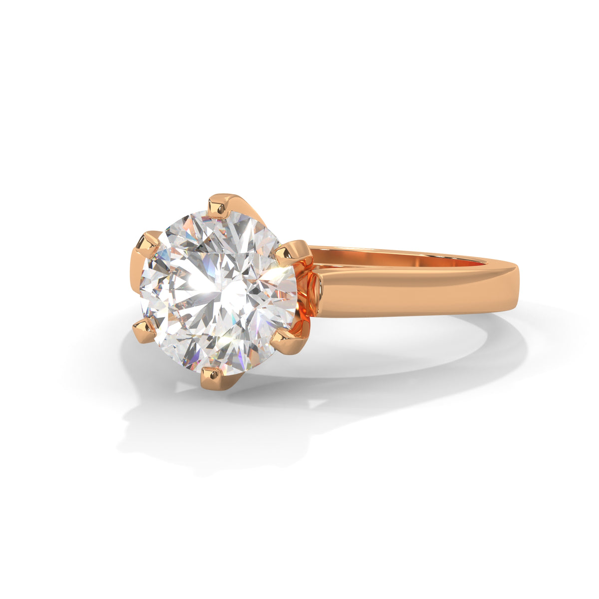 Crowned Brilliance Solitaire Ring