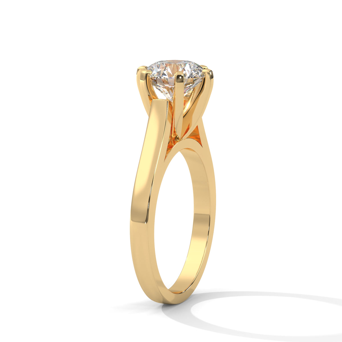 Crowned Brilliance Solitaire Ring