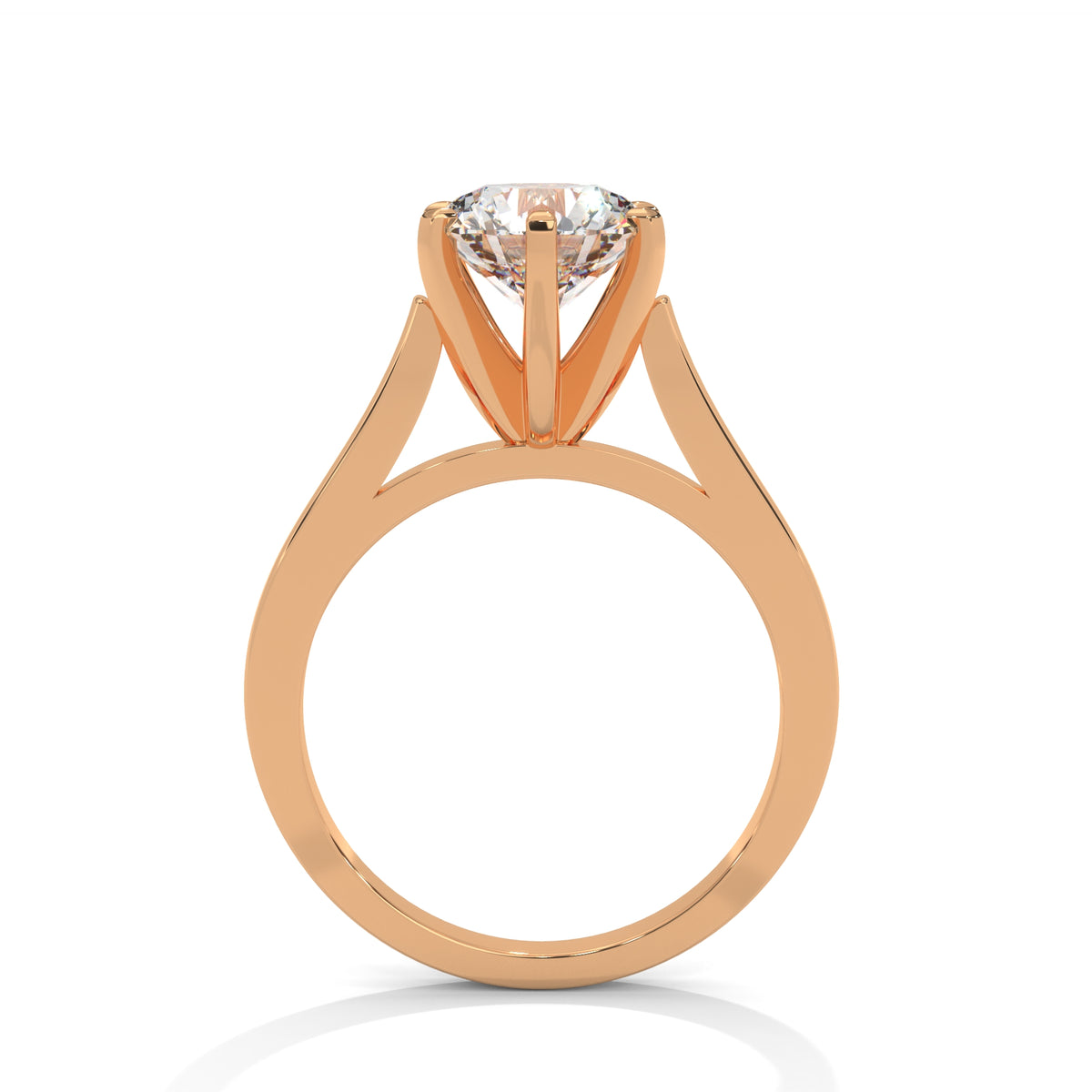Crowned Brilliance Solitaire Ring