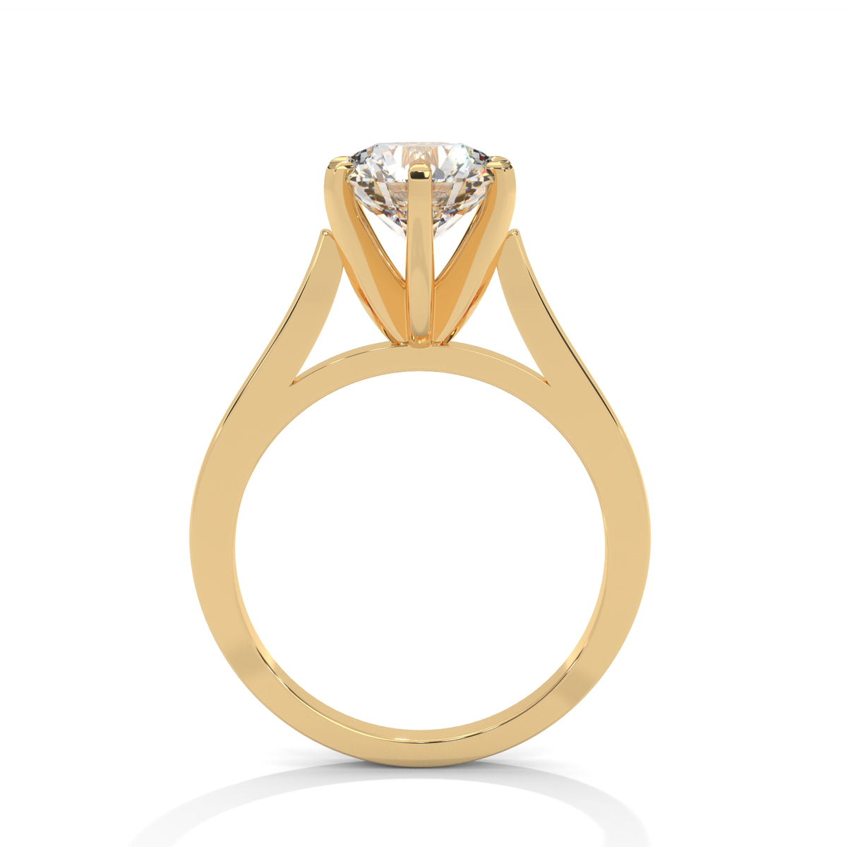 Crowned Brilliance Solitaire Ring