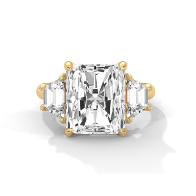 Radiant Sovereign Three-Stone Ring — IGI Certified Diamond Jewellery | My Carat India