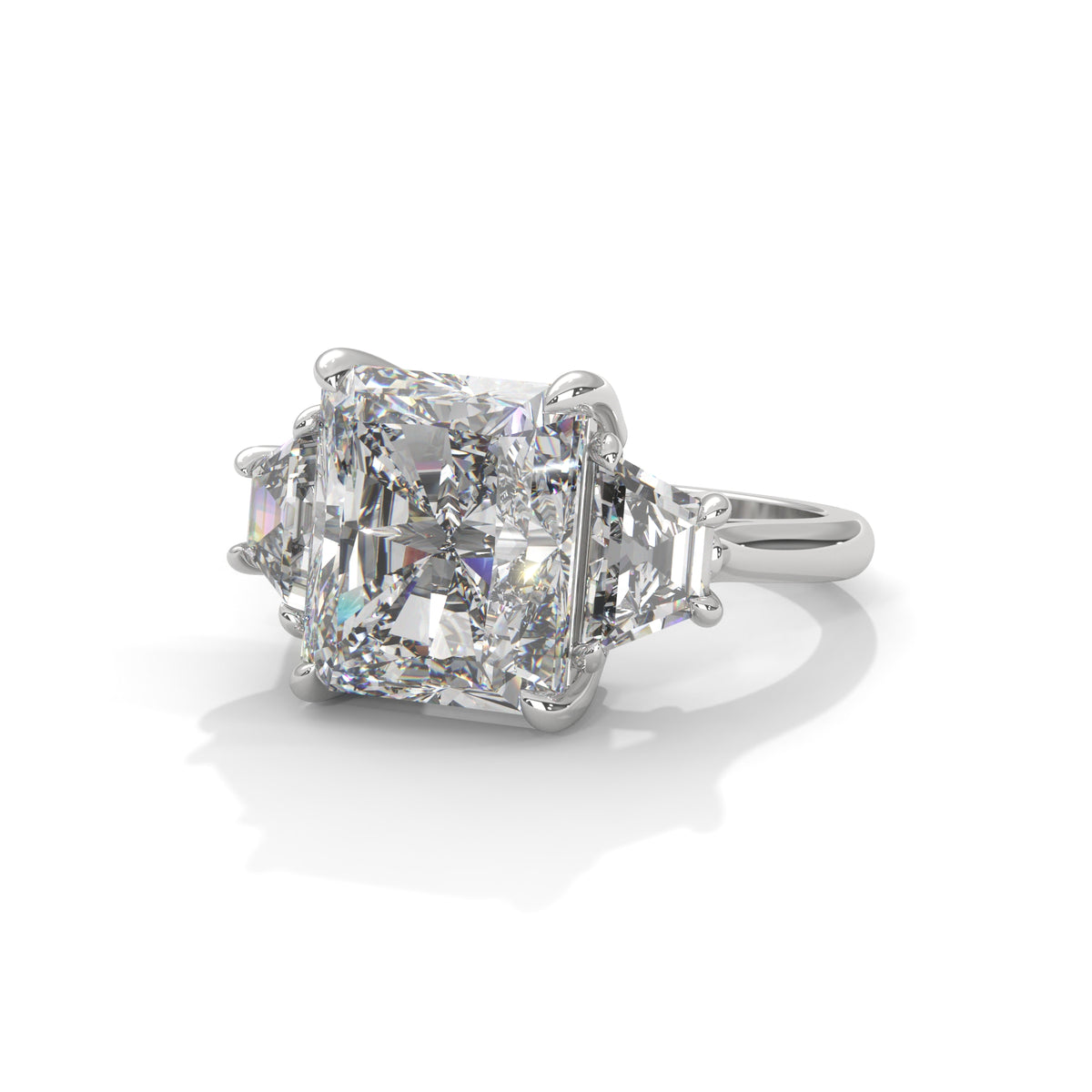 Radiant Sovereign Three-Stone Ring