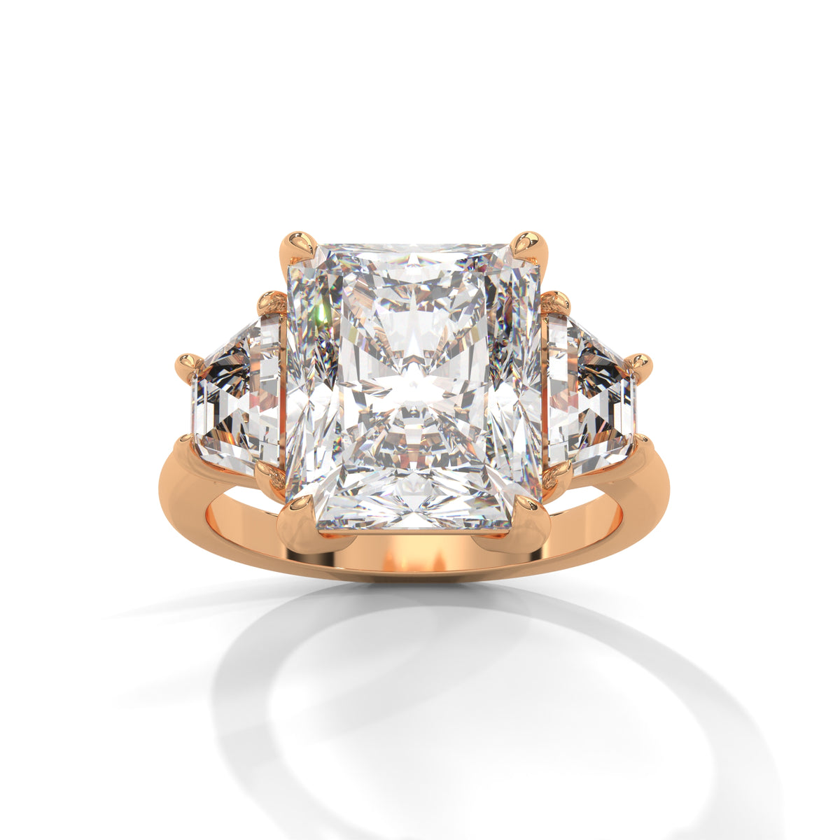 Radiant Sovereign Three-Stone Ring