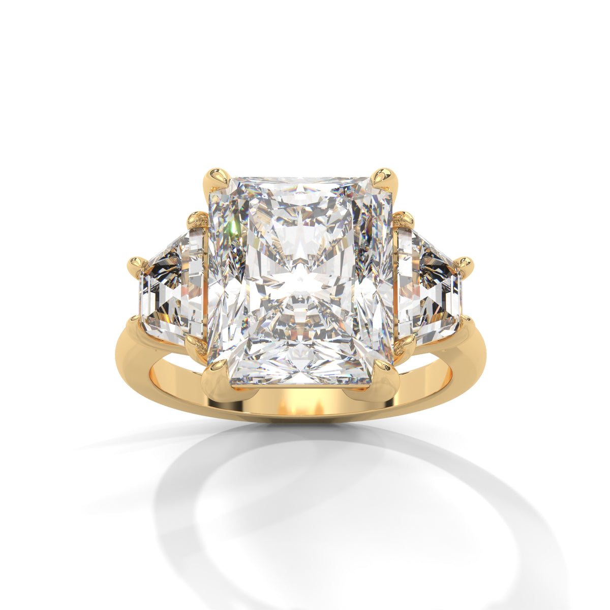 Radiant Sovereign Three-Stone Ring
