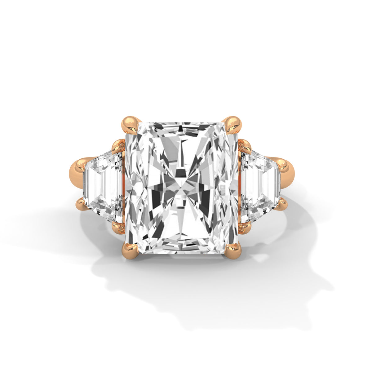 Radiant Sovereign Three-Stone Ring