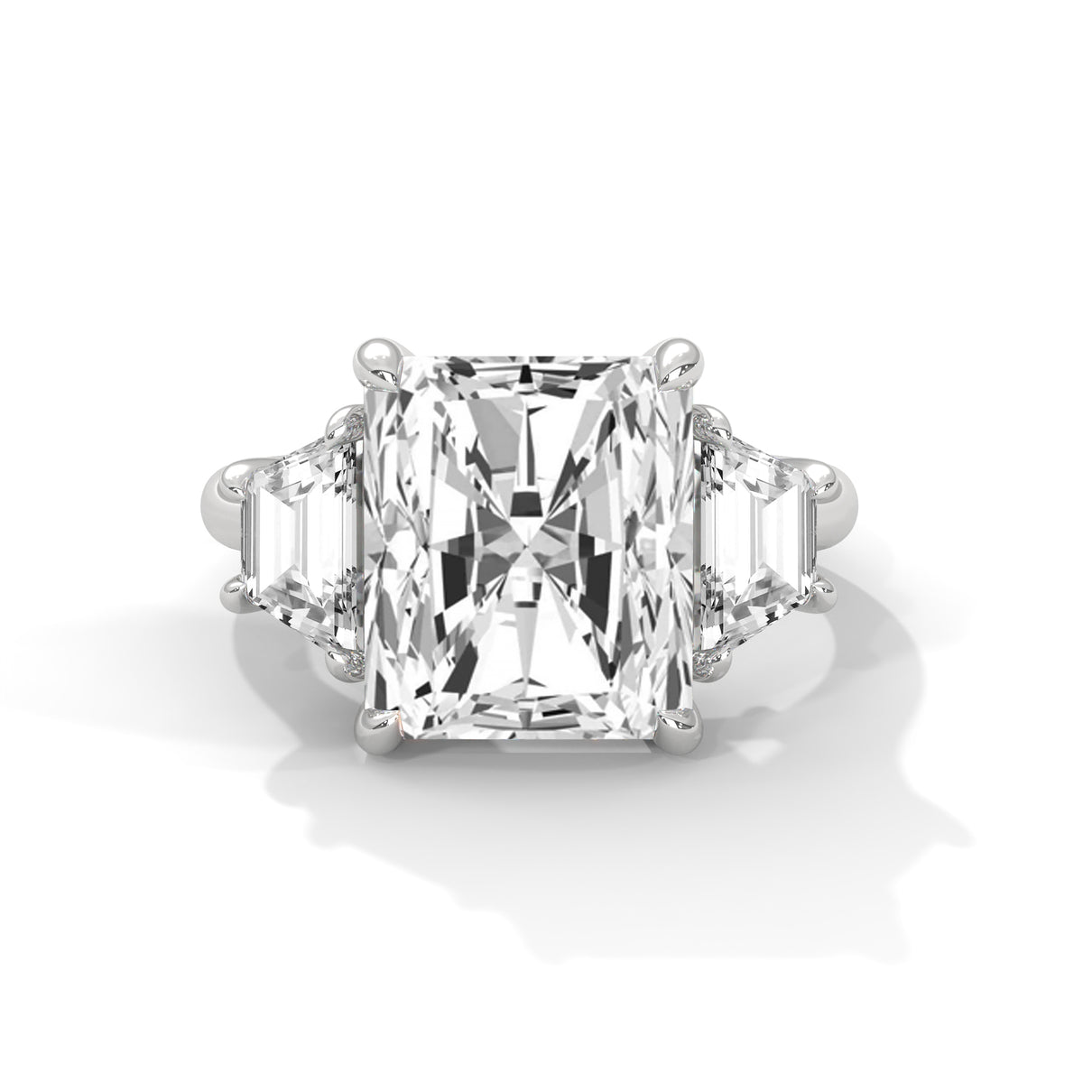 Radiant Sovereign Three-Stone Ring