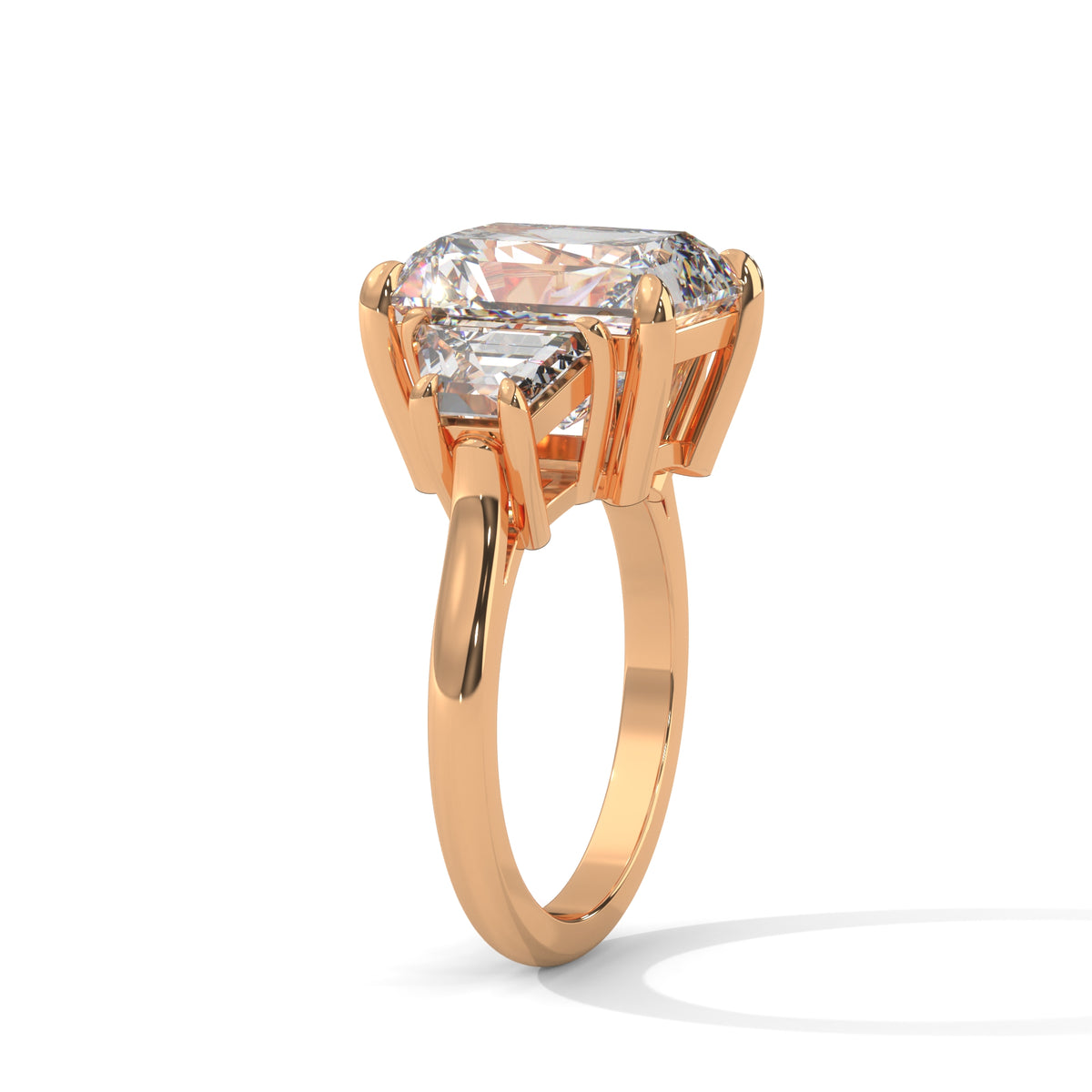 Radiant Sovereign Three-Stone Ring
