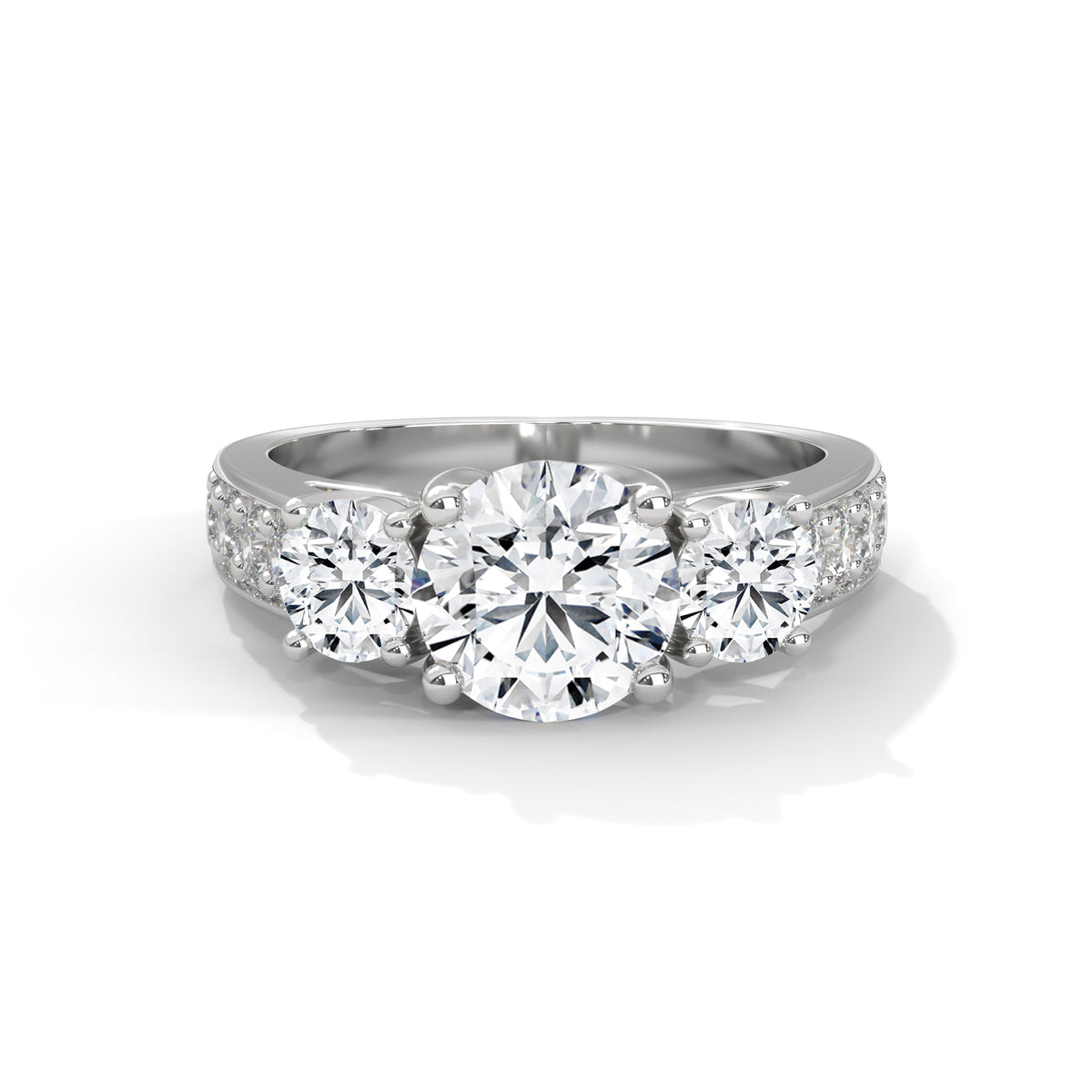 Celestial Trio Solitaire Ring
