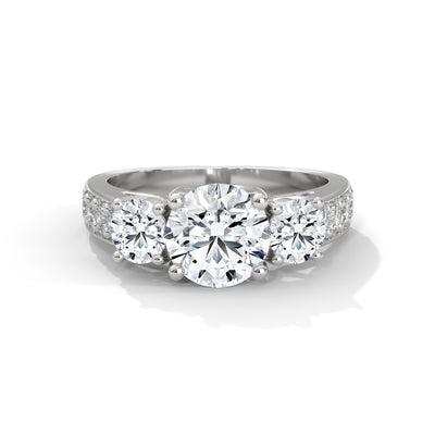 Celestial Trio Solitaire Ring — IGI Certified Diamond Jewellery | My Carat India