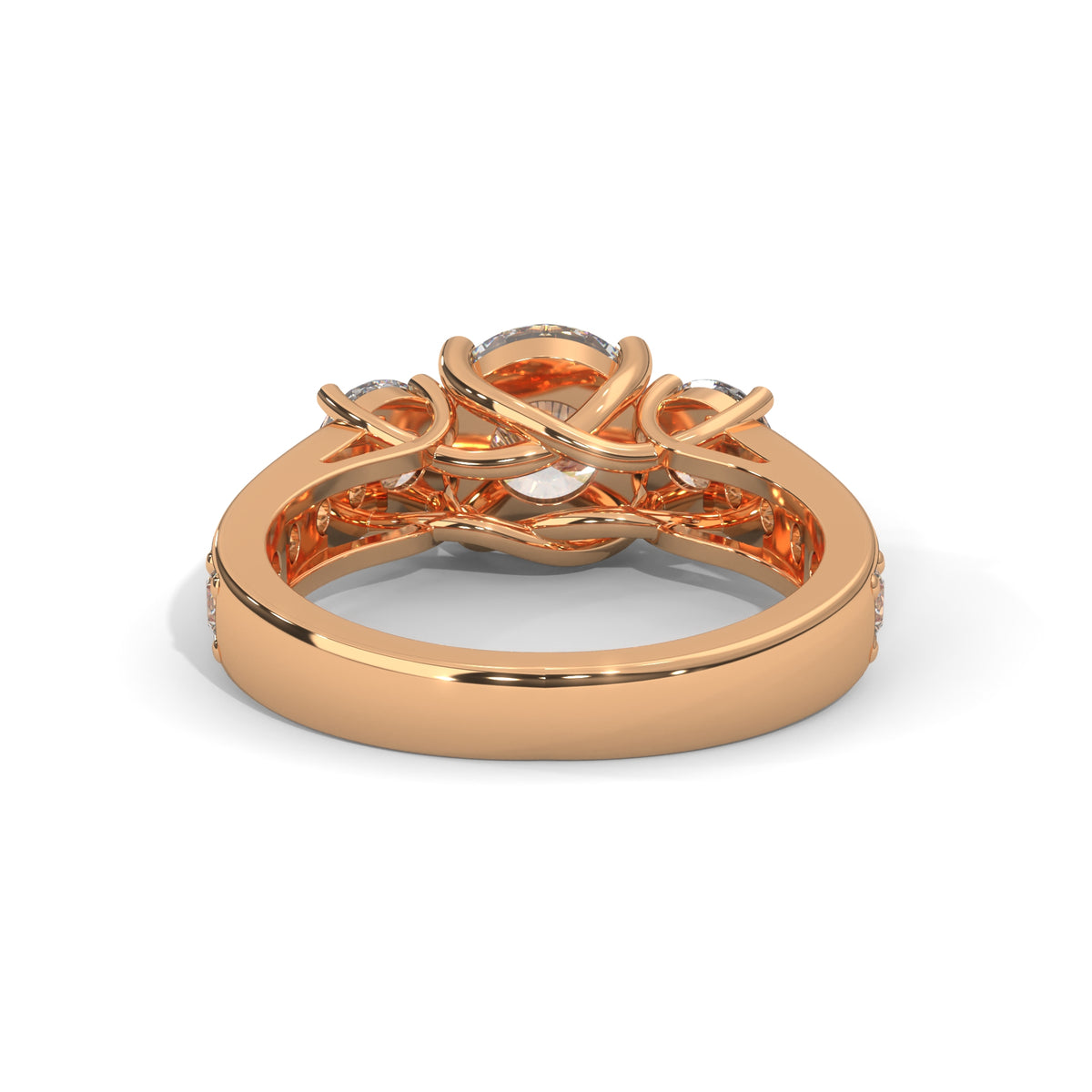 Celestial Trio Solitaire Ring