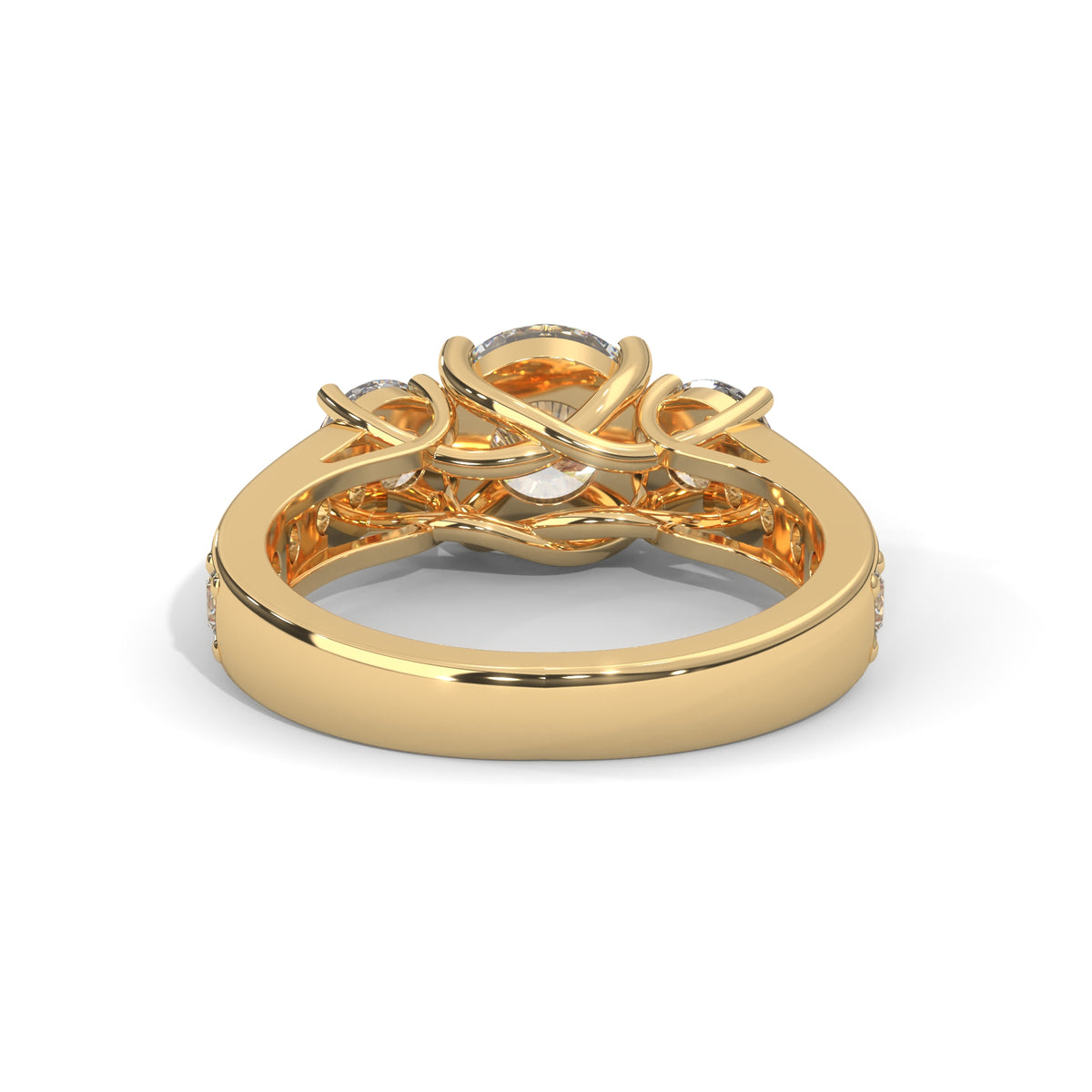 Celestial Trio Solitaire Ring