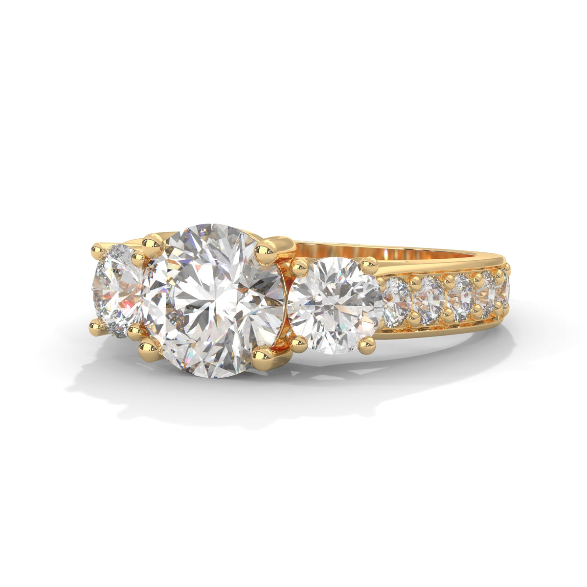 Celestial Trio Solitaire Ring