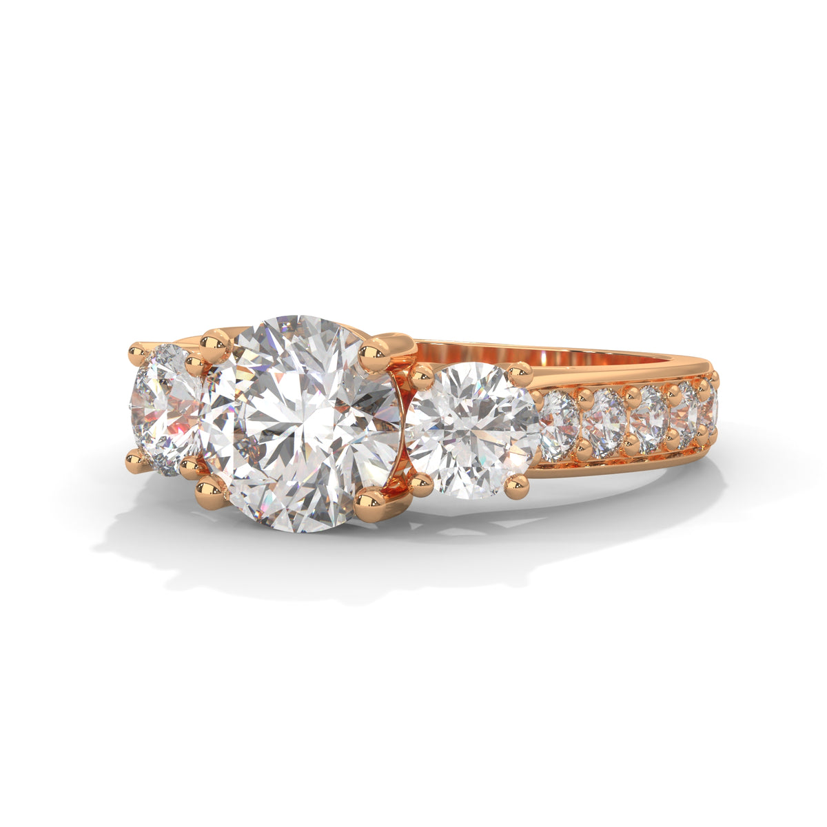 Celestial Trio Solitaire Ring