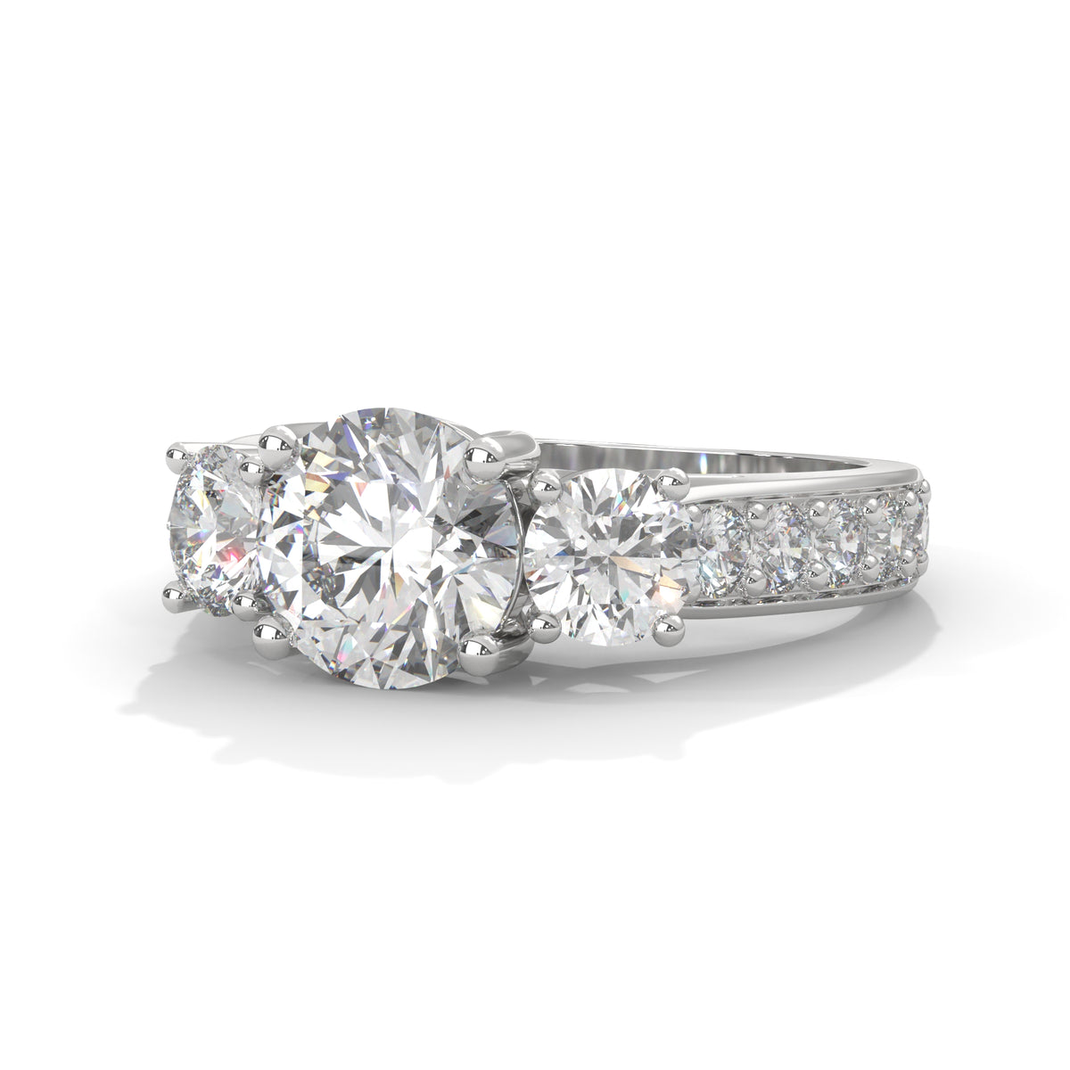 Celestial Trio Solitaire Ring