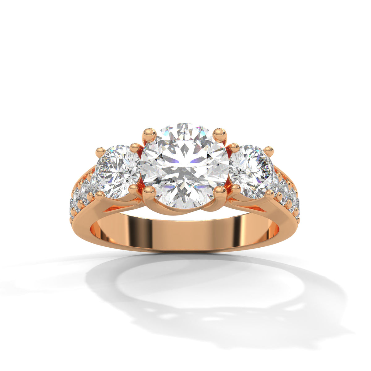 Celestial Trio Solitaire Ring
