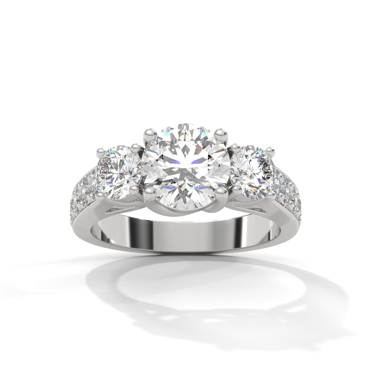 Celestial Trio Solitaire Ring