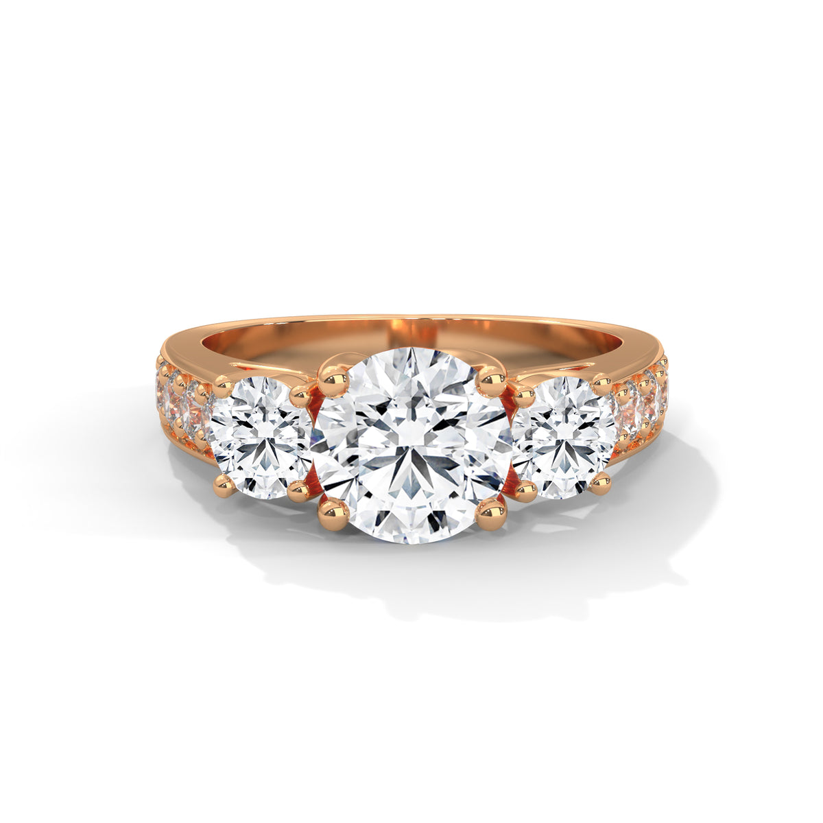 Celestial Trio Solitaire Ring