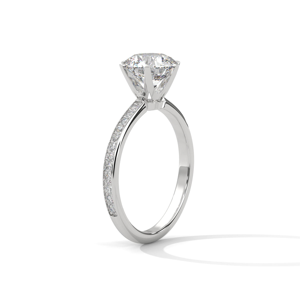 Crown Throne Solitaire Ring