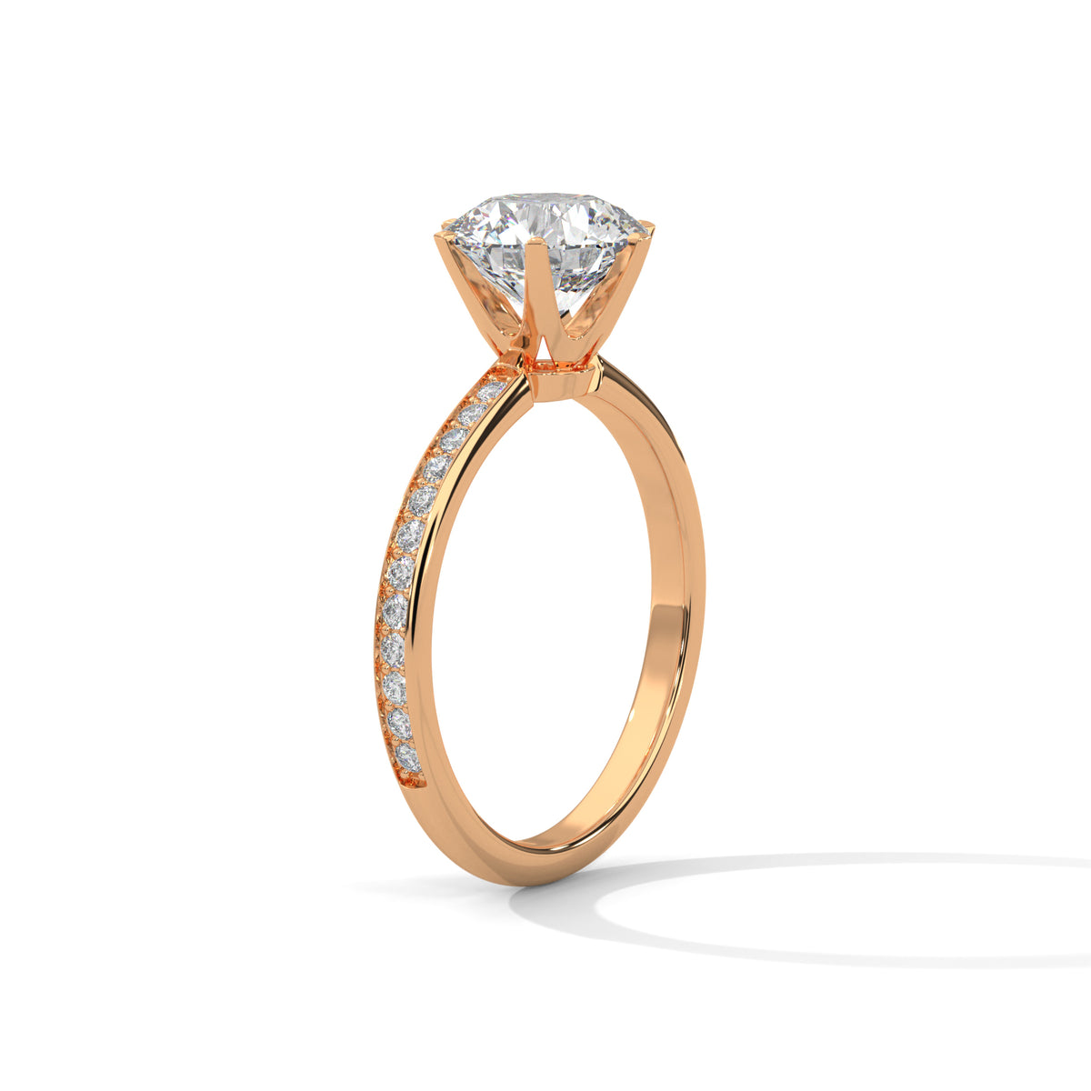 Crown Throne Solitaire Ring